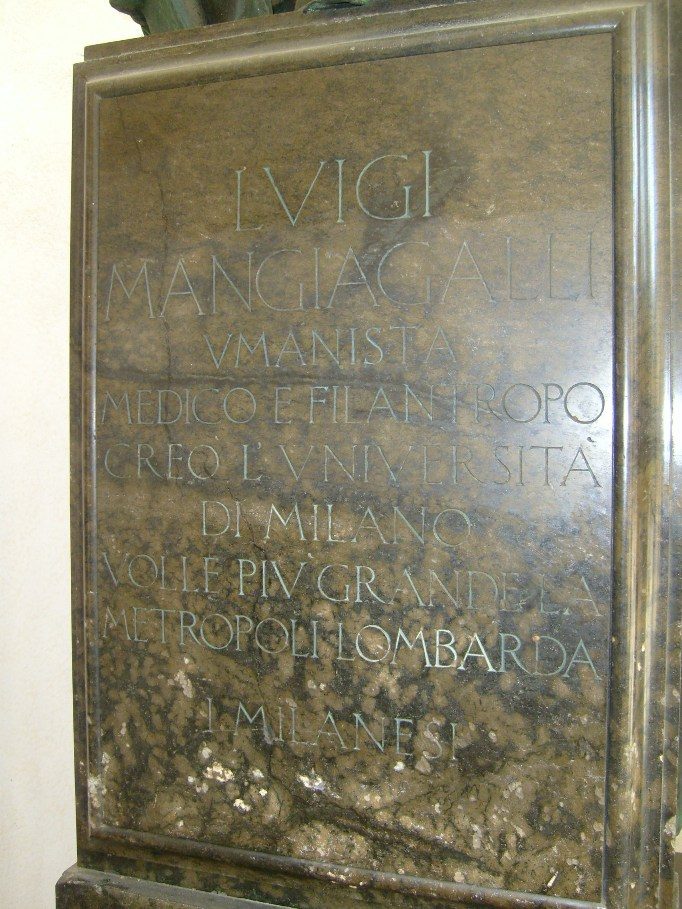 Luigi Mangiagalli's statue 4, Ca' Granda, Milan, Italy.JPG